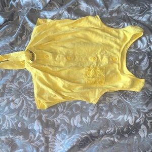 Tie-front pocket tank top